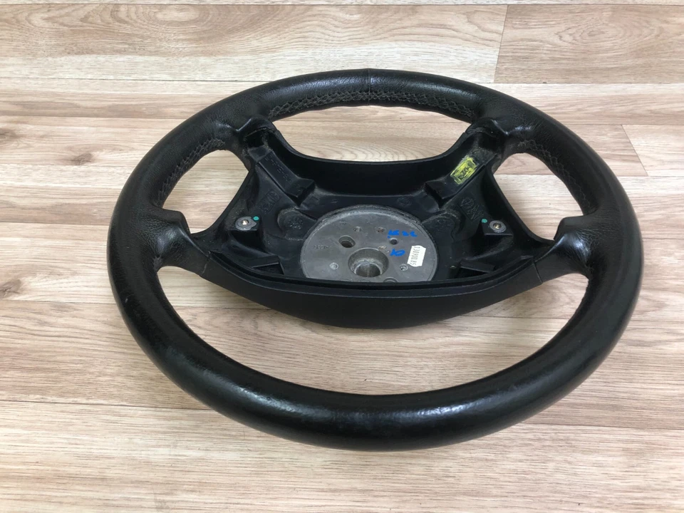 BMW E46 323 325 328 330 OEM VOLANTE DELANTERO CUERO NEGRO 99-06 6 Foto 4 de 4