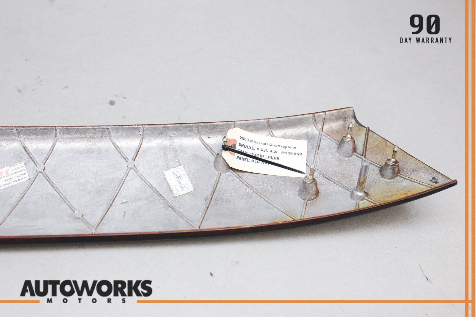 03-13 Maserati Quattroporte M139 Rear Left Side Door Panel Trim Wood OEM