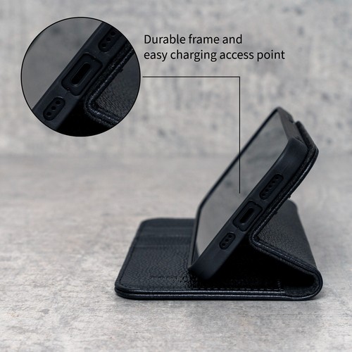 PORTER RILEY - iPhone 13 Pro (6.1") Genuine Leather Stand / Cover / Wallet Case - 第 23/26 張圖片