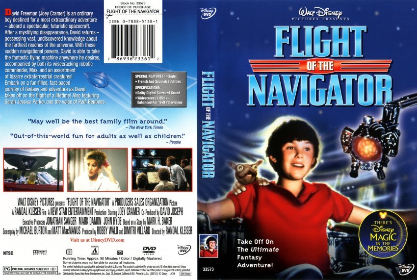 Disney Flight of the Navigator Futuristic Spacecraft Kids Sci-Fi