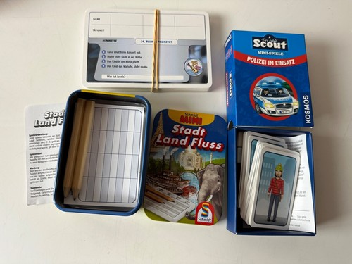 5 x Mini Spiele PAW Patrol Kunterbunt Duo Scout Polizei im Einsatz Stadt Land Fl - Bild 3 von 3