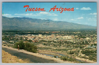 Tucson AZ Elevation 2450 Looking over the Metropolitan area postcard B8