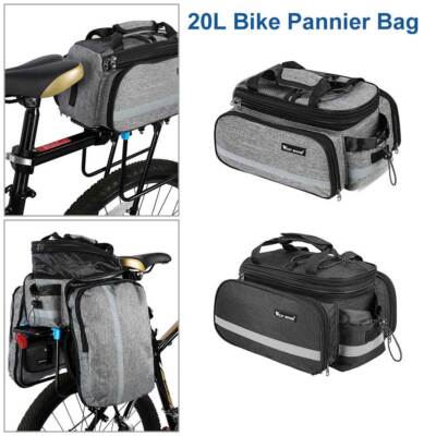 Fahrradtasche Satteltasche Gepäcktasche Packtaschen Wasserdicht Gepäckträger 20L
