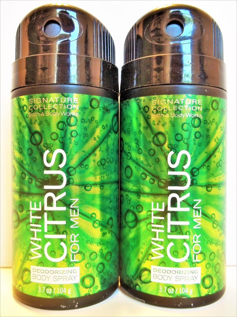 Bath Body Works WHITE CITRUS for Men Deodorizing Body Spray