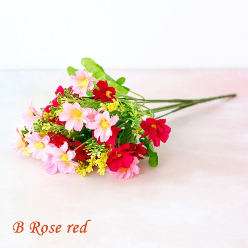36 Heads Artificial Silk Flowers Bunch Wedding Home Grave Outdoor Bouquet UK - Picture 17 of 40
