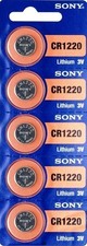 CR 1220 SONY / MURATA LITHIUM BATTERIES 5 piece 3V Watch Authorized US Seller