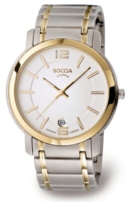 Montre Pour Homme Boccia Titanium 3552-03 Bicolore Verre Saphir