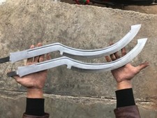 2 Pc's CUSTOM HANDMADE CARBON STEEL EGYPTIAN KHOPESH BLANK BLADE SWORD & SHEATH