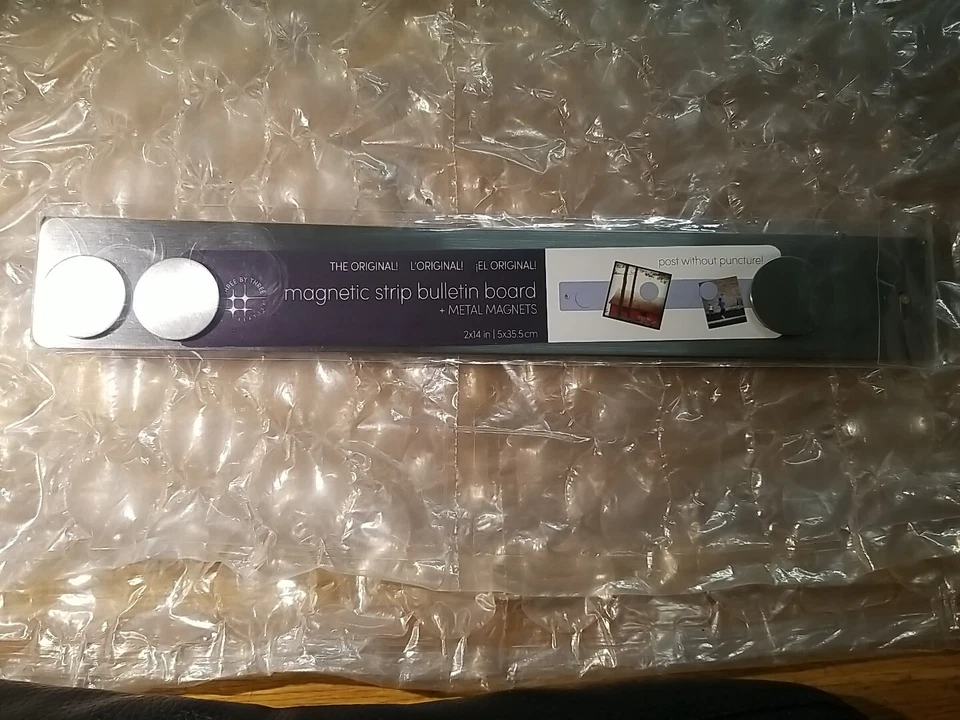 Magnetic Strip Bulletin Board + Metal Magnets 2×14in/5×35.5cm The Original - Image 4 of 4