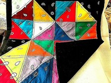 PATCHWORK QUILT WALL HANGING 16" Mini Quilt Table Mat New FREE SHIP