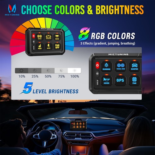 6 Gang Switch Panel ON/OFF Circuit Control Box LED Light Bar For Offroad Marine - Picture 10 of 10