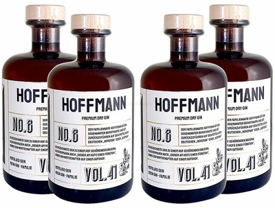 Hoffmann s Premium Dry Gin No8 - 4er Set Der Hoffmann Gin 0,5L (41% Vol)- [Enth