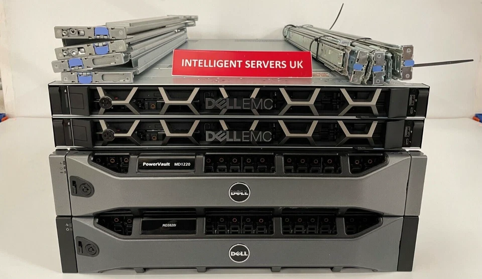 Dell PowerVault MD3820i 115TB 10GB iSCSI 2x R640 Gold 56-Core 1TB server nodes - Image 2 of 4