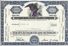 Pittsburgh Plate Glass Company (PPG), Pennsylvania, 1967 (20 Shares) Adler-V.