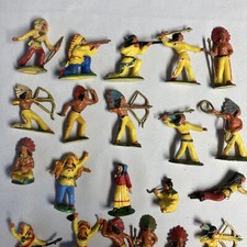 American Indians Lot 1 Yellow Plastic Vintage 1960s France Michel/JM Lot 1