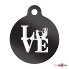 Love Shih Tzu Engraved Keychain Round Tag w/tab park lion dog Many Colors