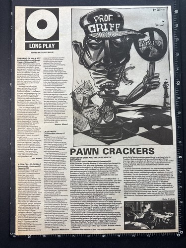 PROFESSOR GRIFF - PRAWNS IN THE GAME REVIEW 15x11' 1990 Poster Size Advert L353