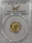 2016 American Liberty Mercury Dime 1/10th Ounce Gold Coin PCGS SP70 100th A FS