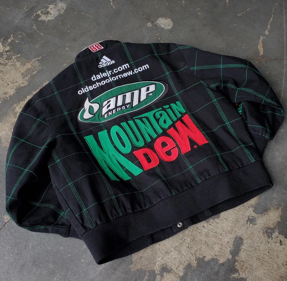 Chaqueta bordada JR Nation Youth L 9/10 Mountain Dew AMP Dale Jr NASCAR Foto 2 de 4