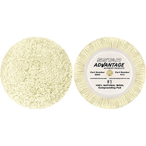 #1 -100% Natural Wool Heavy Compound Pad - HOOK&LOOP CRV CO 5083 5 STAR