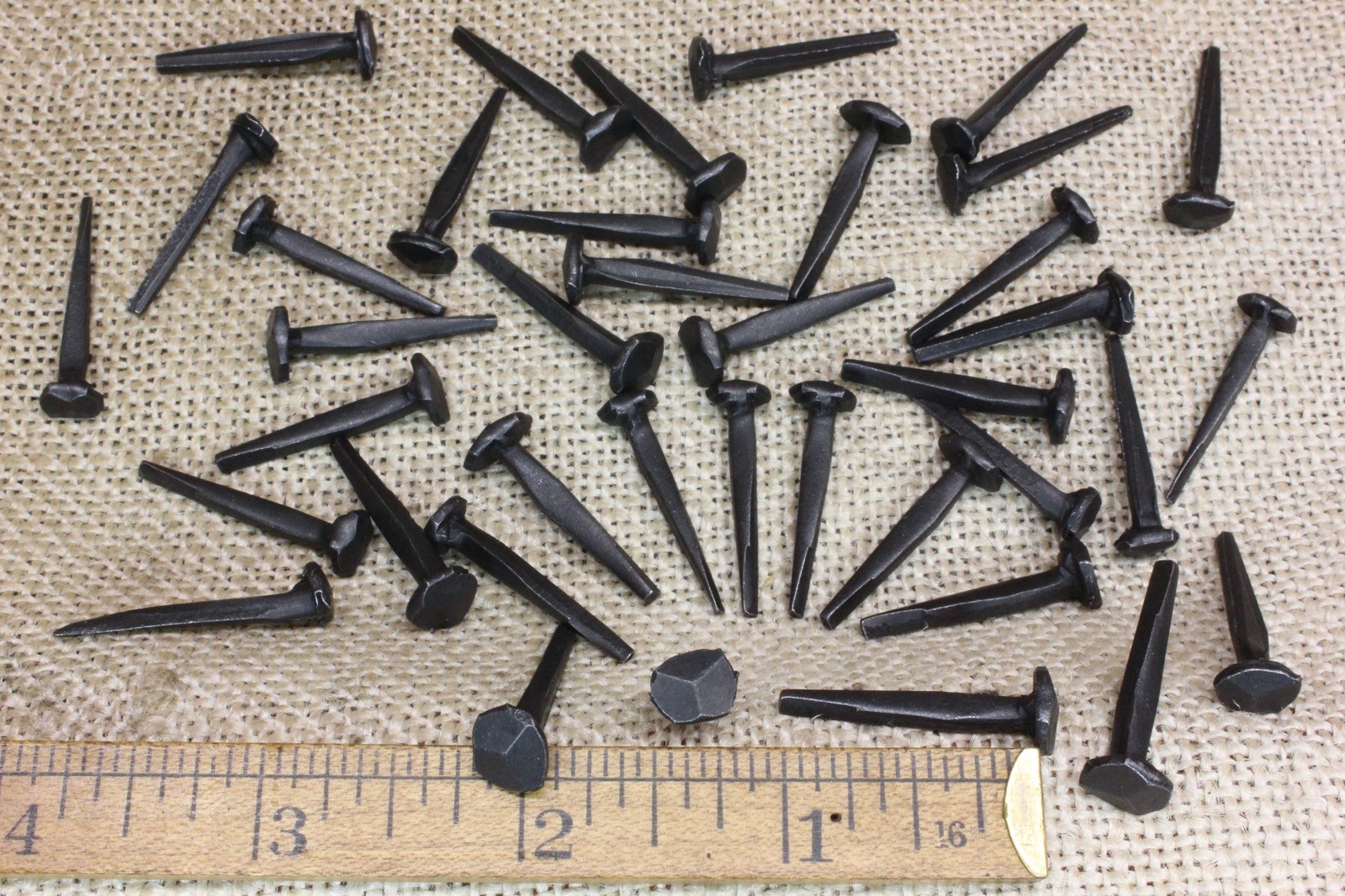 1" Rosehead 100 nails square wrought iron vintage rustic Decorative historic