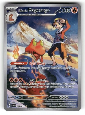 Ethan's Magcargo NM 222/217 Ascended Heroes Pokemon Illustration Rare