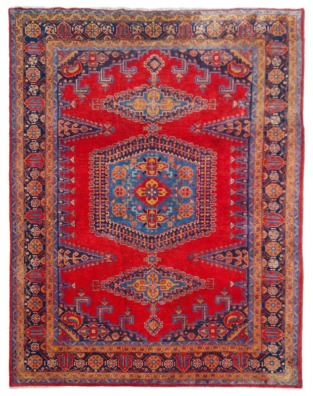 Amazing Hand Knotted Vintage Tribal Wiss Baghtiyaar Wool Area Rug 11 x 8 Ft