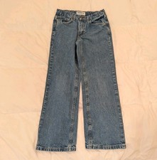 Y2K Baggy Wide Leg Denim Jeans Skater Grunge Kids Size 14 Blue Wash