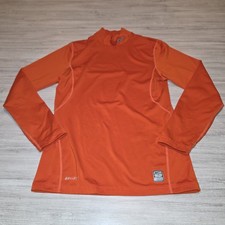 Nike Pro Combat Dri-FIT Long Sleeve Mock Neck Compression Shirt Men's Orange S