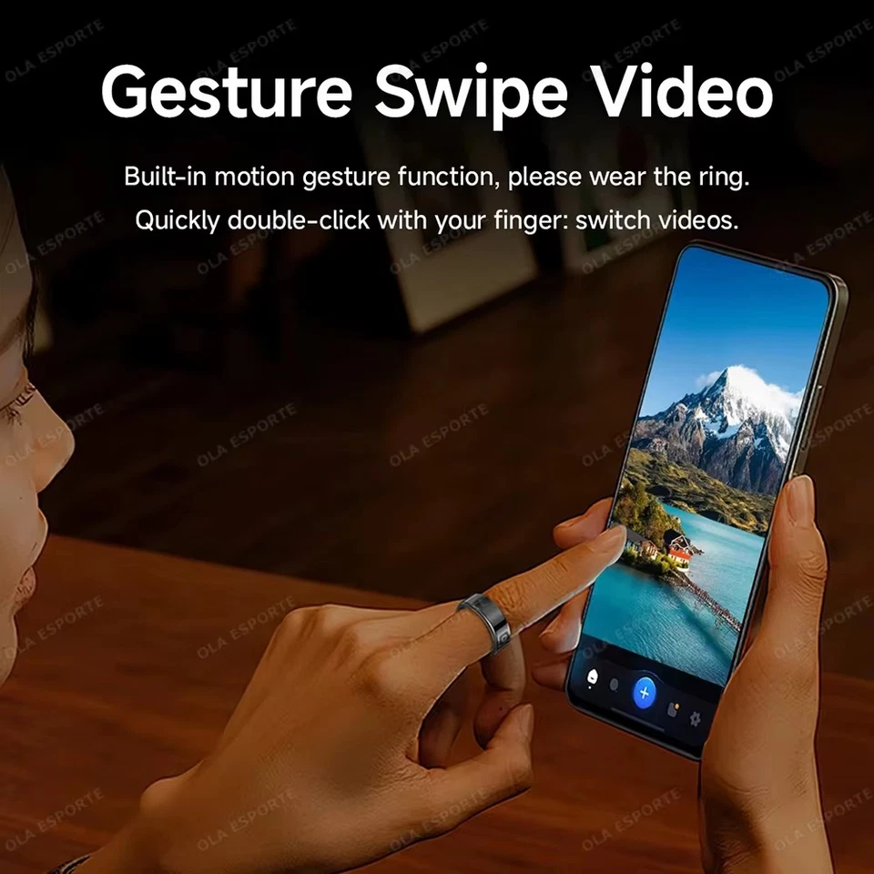 2025 Smart Ring Led-Display Sport Herzfrequenz Blut-Sauerstoff 5ATM IOS Android - Bild 2 von 4