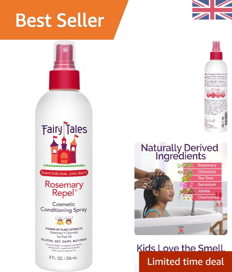 Softening Rosemary Repel Conditioning Spray for Kids - 8 Fl. Oz Lice Protection