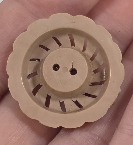 (6) Antik Beige Zelluloid Wirbel Spirale Design Pinwheel Knopf Set - Bild 3 von 4