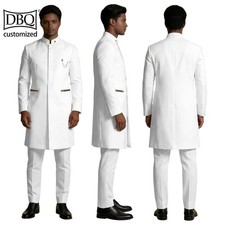 African Men Suit Tailor Made 2 Pieces Single Breasted Jacket Pant Set Casual Set