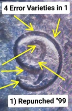 RARE 4 Error Varieties in 1899 CANADA 5 CENTS .925% Silver COIN HIGH GRADE see!