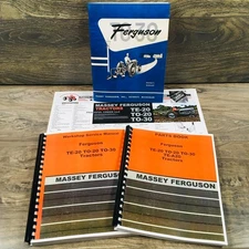 Harry Massey Ferguson To-30 Tractor Service Repair Parts Operators Manual Set
