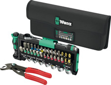 Wera Tool-Check Combi 1, 40pc Socket & Bit set & Knipex Pliers - 05049070001