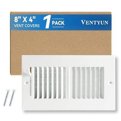 8''×4'' Air Vent Cover for Wall Ceiling, Steel Return Air Grille 8x4 IN -1PCS