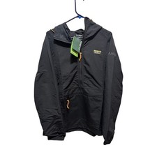 NWT L.L.Bean Anorak Windbreaker Jacket Mens Large Antech Embroidered Black