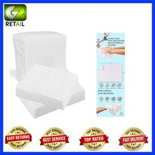 Disposable Dry Wipes 100 Pack - Ultra Soft Cleansing Cloths for Sensitive Skin