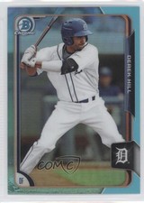 2015 Bowman Draft Chrome Sky Blue Refractor Derek Hill #85 0l1