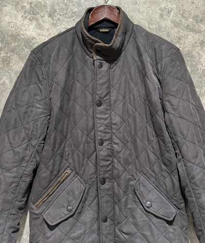 Chaqueta de nailon acolchada con diamantes BARBOUR para hombre 'Bowden' azul marino talla pequeña $350+ - Imagen 6 de 18