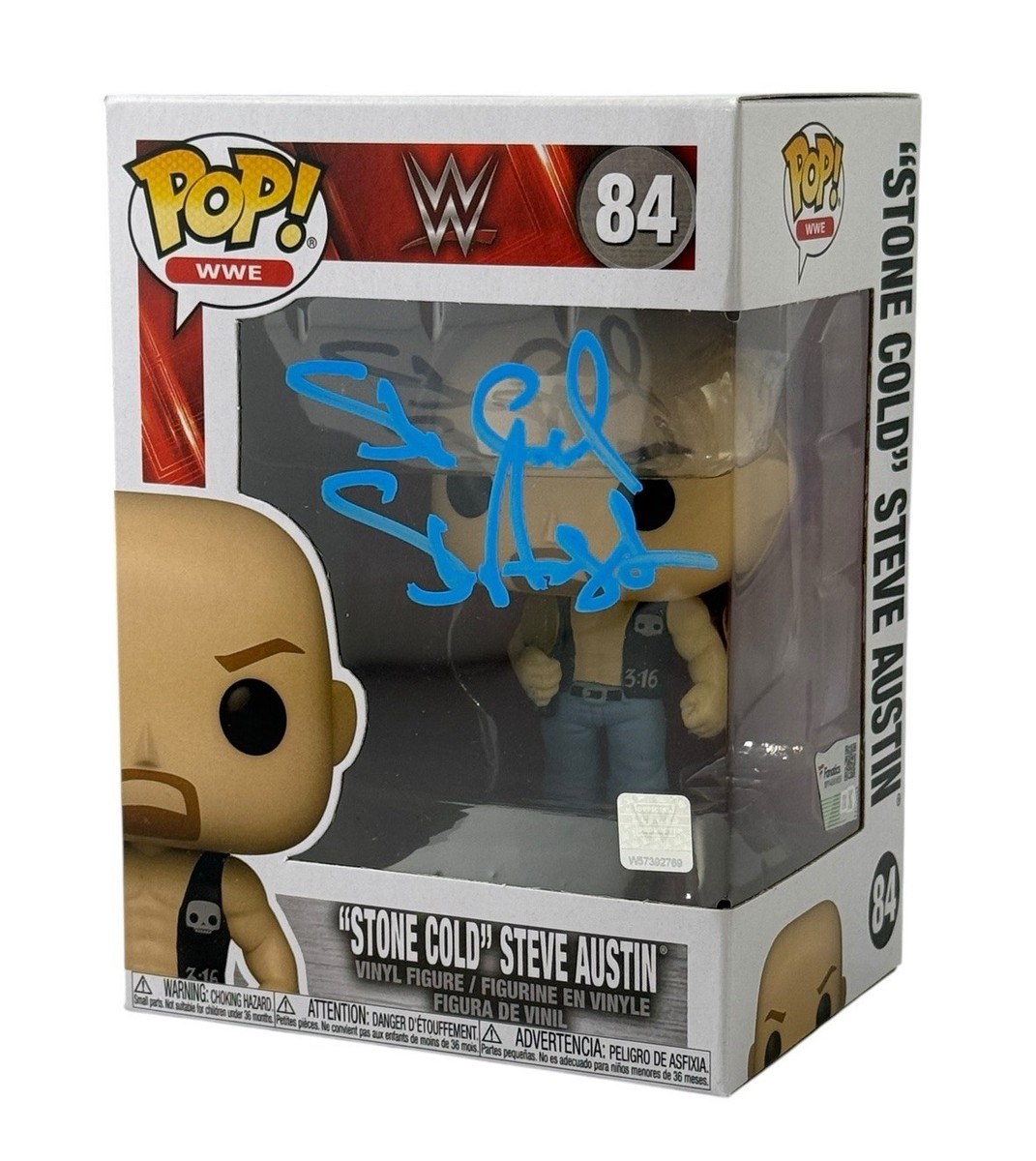 STONE COLD STEVE AUSTIN FUNKO POP FIGURE WWE #84 FANATICS COA | eBay
