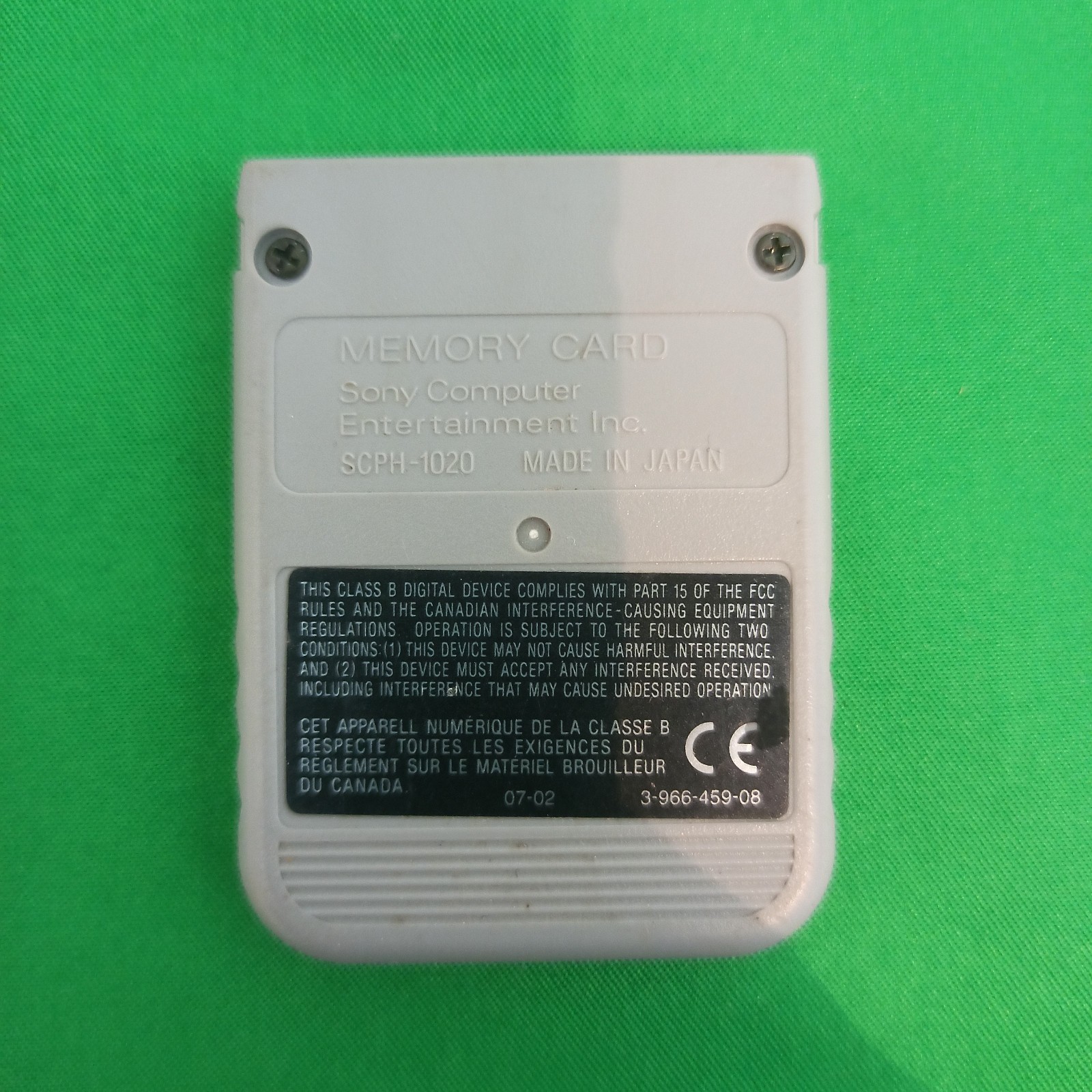Memory card PS1, carte mémoire Playstation 1