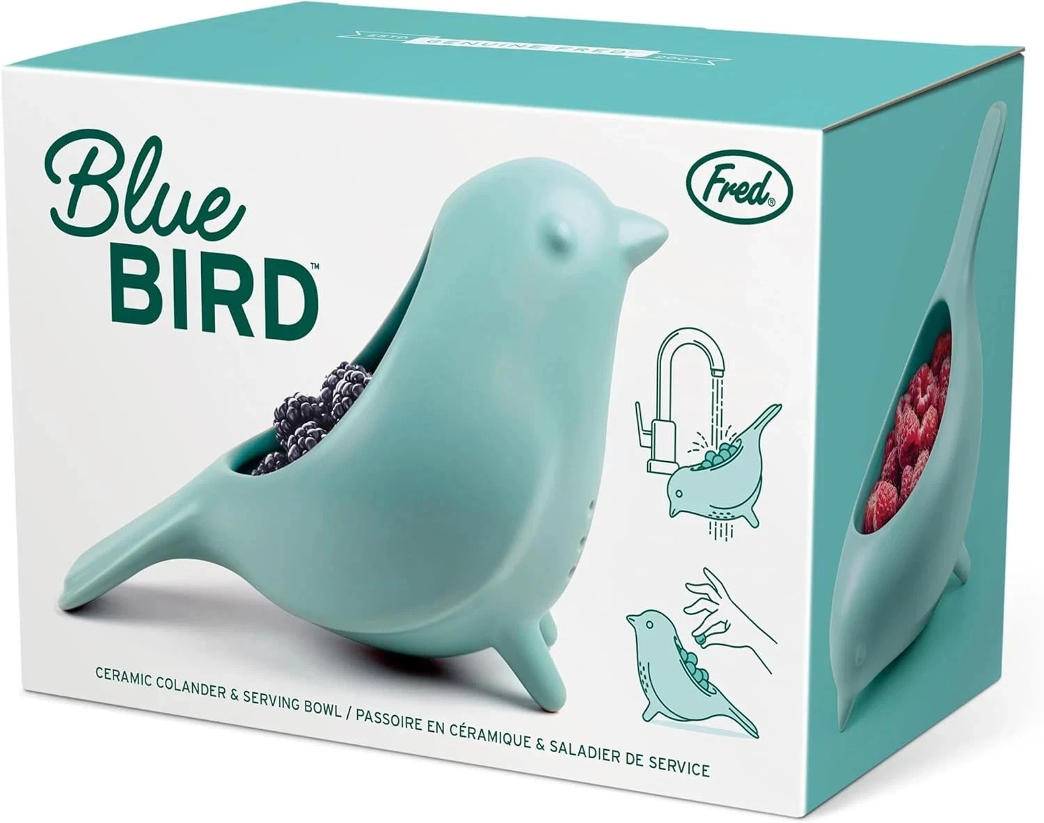 Fred BLUE BIRD Ceramic Colander Rinse and Serve New in Box Genuine
Opens in a new window or tab