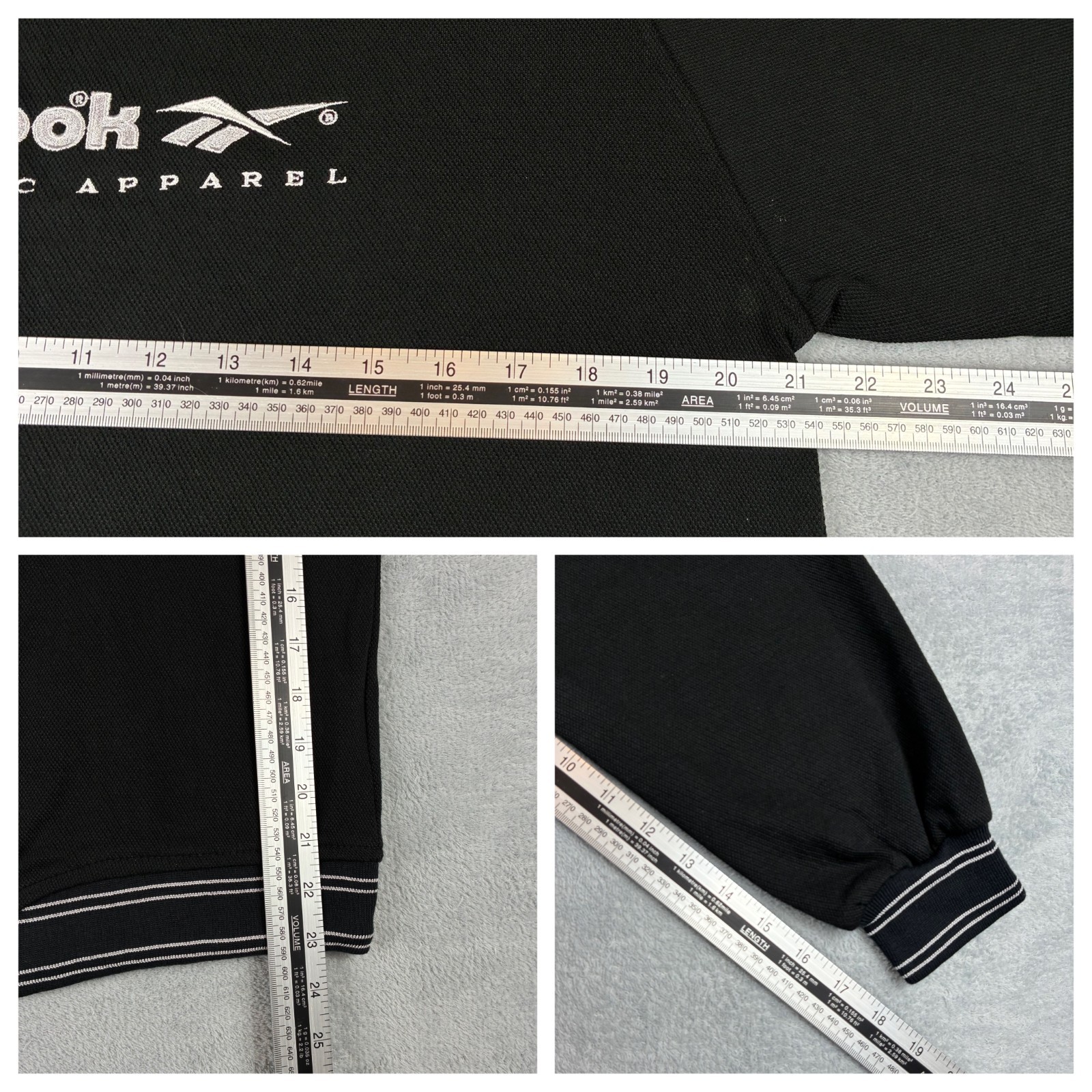 Women's Vintage Reebok 1990's Black Spellout Toggle Size UK 10 Sweatshirt image 6