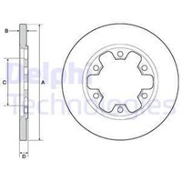 Delphi 2X Bremsscheibe Hinten Ø308 Mm Voll FüR Ford Transit V363 Kasten FCD