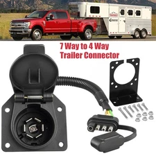 Multi-Tow RV Blade 4-Way to 7-Way Flat Female Trailer Wiring Adapter Connector