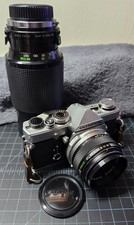 Olympus OM-1 35mm SLR Film Camera  lenses - 6 digit SN - 1970's Vintage 