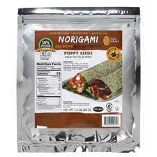 Egg Wraps with Soy Protein, Poppy Seeds, 10 Thin Wraps, 1.4 oz 40 g 