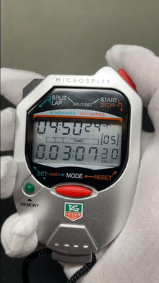 【希少】TAG HEUER MICROSPLIT 200 S ストップウォッチ Vintage TAG Heuer Microsplit MS200 Digital Stopwatch Working